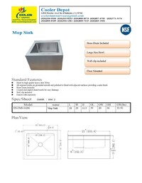 NSF Stainless Steel Floor Mop Sink 24 x 20 x 11 HN-FMS-16206