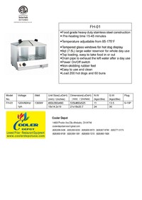 NSF Commercial Hot Dog Steamer Warmer FH-01