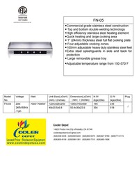 NSF 48 inches Electric Griddle FN-05
