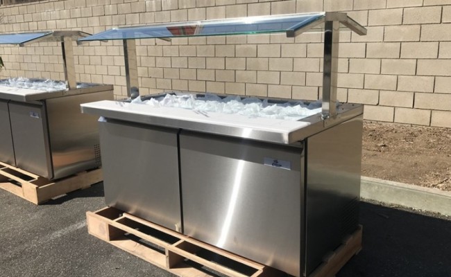 NSF salad buffet table open glass cold table SCLM260