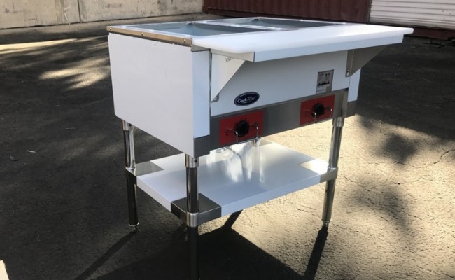 NSF 2 plate warmer and dry steam table NH-2