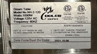 NSF 2 plate warmer and dry steam table 110v NH-2-120