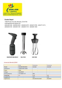 NSF Commercial Immersion Blender 220w+160mm
