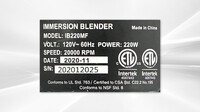 NSF Commercial Immersion Blender 220w+160mm