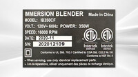 NSF Commercial Immersion Blender 350w+400mm