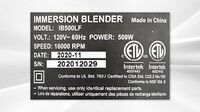 NSF Commercial Immersion Blender 500w+500mm