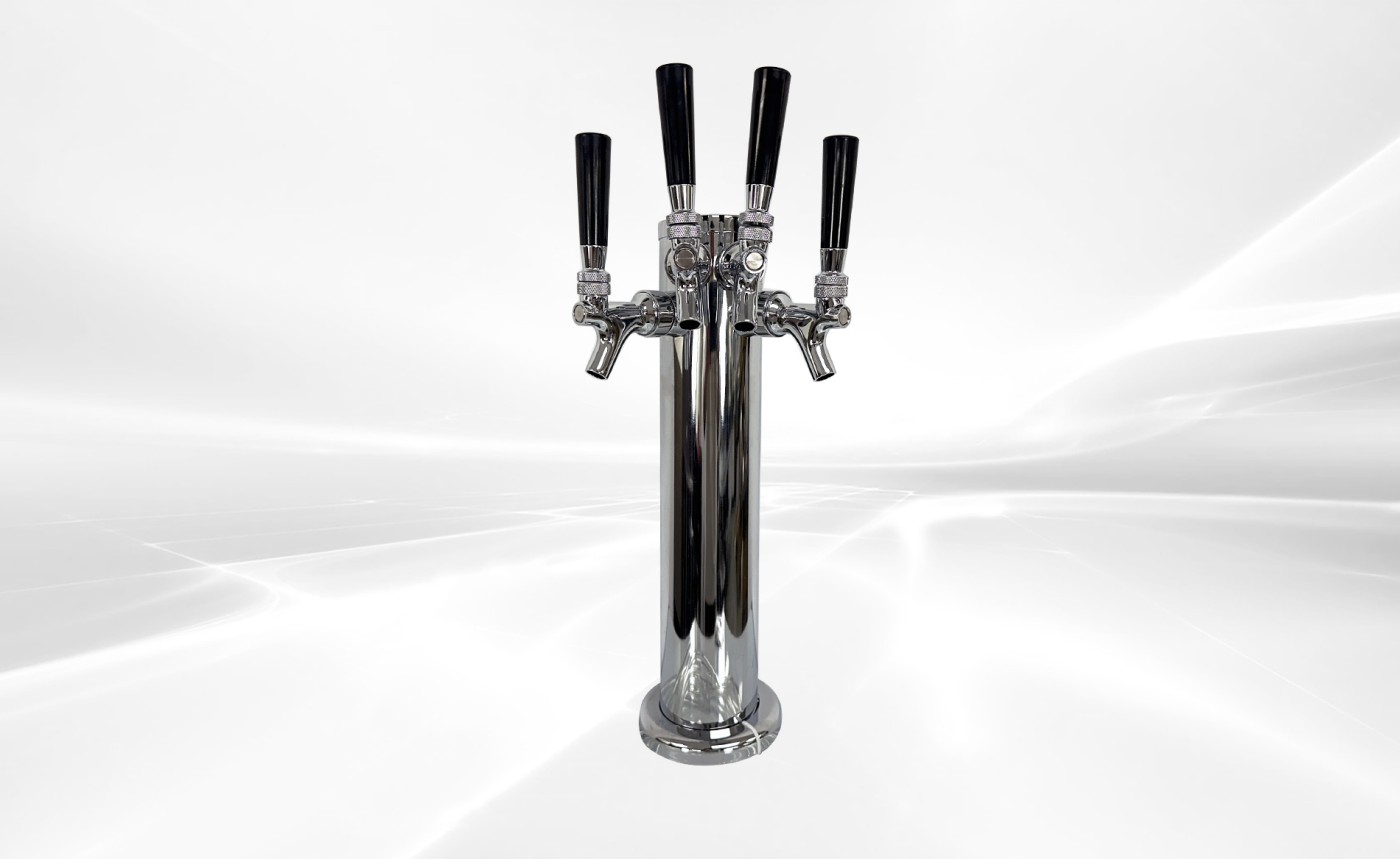 4 Tap Faucet Draft Beer Kegerator Tower UUD4