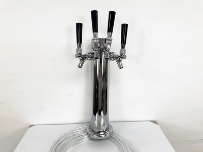 4 Tap Faucet Draft Beer Kegerator Tower UUD4