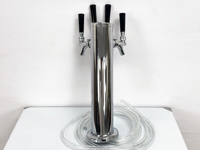 4 Tap Faucet Draft Beer Kegerator Tower UUD4