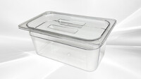 1-3 Size Clear Polycarbonate Food Pan - 6 Deep with lid 10 set