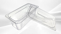 1-3 Size Clear Polycarbonate Food Pan - 6 Deep with lid 10 set