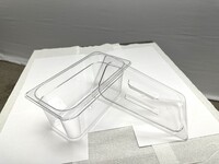 1-3 Size Clear Polycarbonate Food Pan - 6 Deep with lid 10 set
