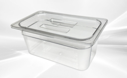 1-3 Size Clear Polycarbonate Food Pan - 6 Deep with lid