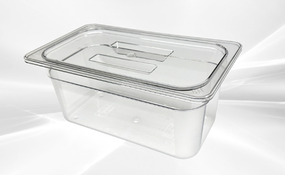 1-3 Size Clear Polycarbonate Food Pan - 6 Deep with lid 10 set