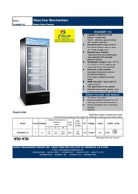 NSF 31 inches One glass door freezer D648BMF-HC