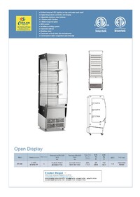 NSF 20 ins Refrigerator Open Air Display Merchandiser CF-220