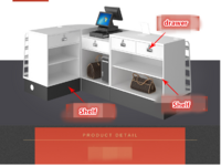 combination cashier counter one flat F