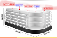 combination cashier counter one flat F