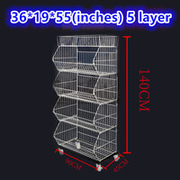 5 layer Grid Shelf Shelves Retail Display 48*19*55