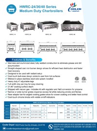 NSF 14 inches Radiant broiler HWRC-14