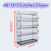 5 layer Grid Shelf Shelves Retail Display 20*19*55