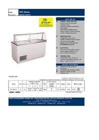NSF 68 ins Gelato Ice Cream Cabinet Freezer DPC 66HC
