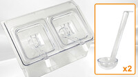 2 container 1-6 Plastic seasoning box PCS16-2S