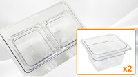2 container 1-6 Plastic seasoning box PCS16-2S