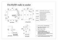As-is Walk-In Refrigerator cooler box NSF W10-D10-H8