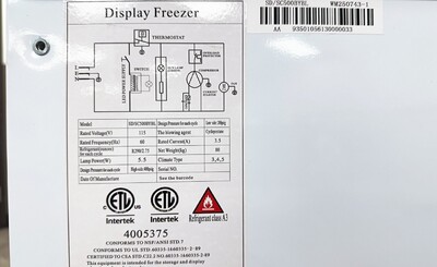 NSF 58 ins Supermarket Grocery Freezer SDSC500