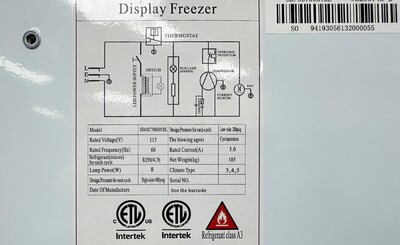 NSF 79 ins Supermarket Grocery Freezer SDSC700