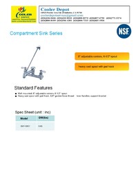 Wall-Mounted Mop Sink Faucet 8 ins Centers BXF-S001
