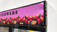 NSF 3 Glass Door Floral Cooler Swinging Door 74 in 74G-3DSW-FL
