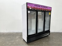 NSF 3 Glass Door Floral Cooler Swinging Door 74 in 74G-3DSW-FL