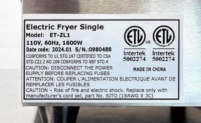 NSF 6L Electric Deep Fryer ET-ZL1
