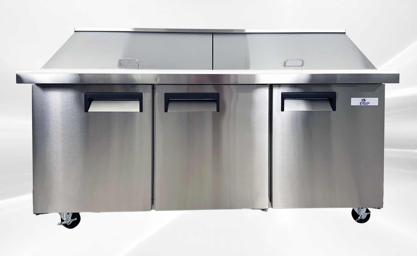NSF Sandwich Prep Table Mega Top two door 72 ins SCLM3-72