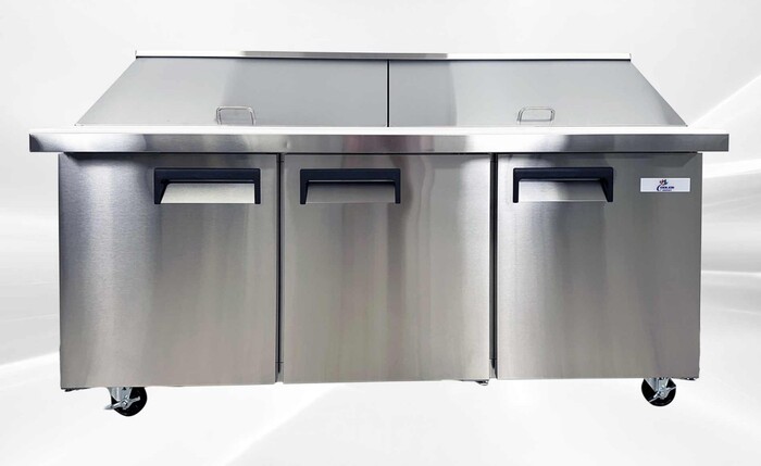 NSF Sandwich Prep Table Mega Top two door 72 ins SCLM3-72