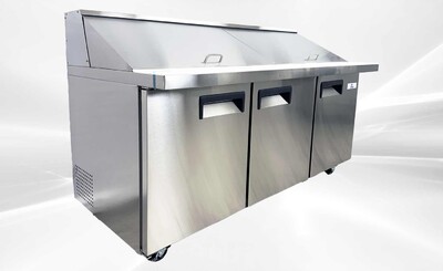 NSF Sandwich Prep Table Mega Top two door 72 ins SCLM3-72