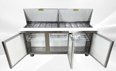 NSF Sandwich Prep Table Mega Top two door 72 ins SCLM3-72