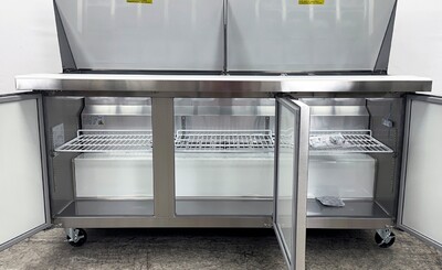 NSF Sandwich Prep Table Mega Top two door 72 ins SCLM3-72