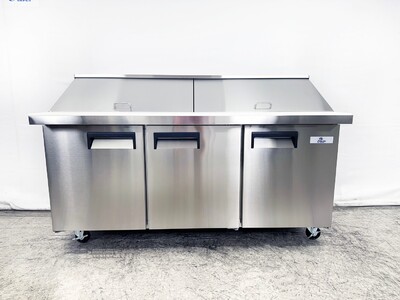 NSF Sandwich Prep Table Mega Top two door 72 ins SCLM3-72
