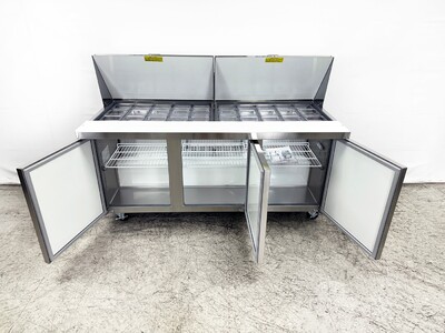 NSF Sandwich Prep Table Mega Top two door 72 ins SCLM3-72