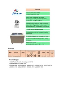 NSF 40 INS ice cream Chest Freezer 8.5 cu. ft SD351S