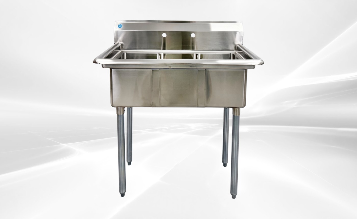 NSF 35 ins Stainless Steel Three Compartment Sink HN-C3T101410