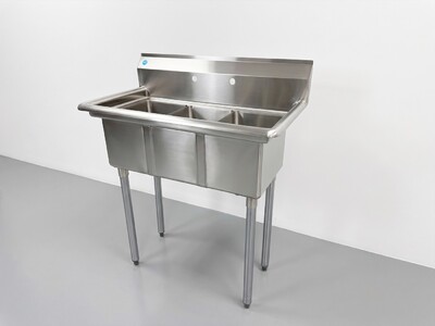NSF 35 ins Stainless Steel Three Compartment Sink HN-C3T101410