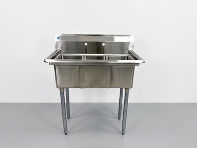 NSF 35 ins Stainless Steel Three Compartment Sink HN-C3T101410