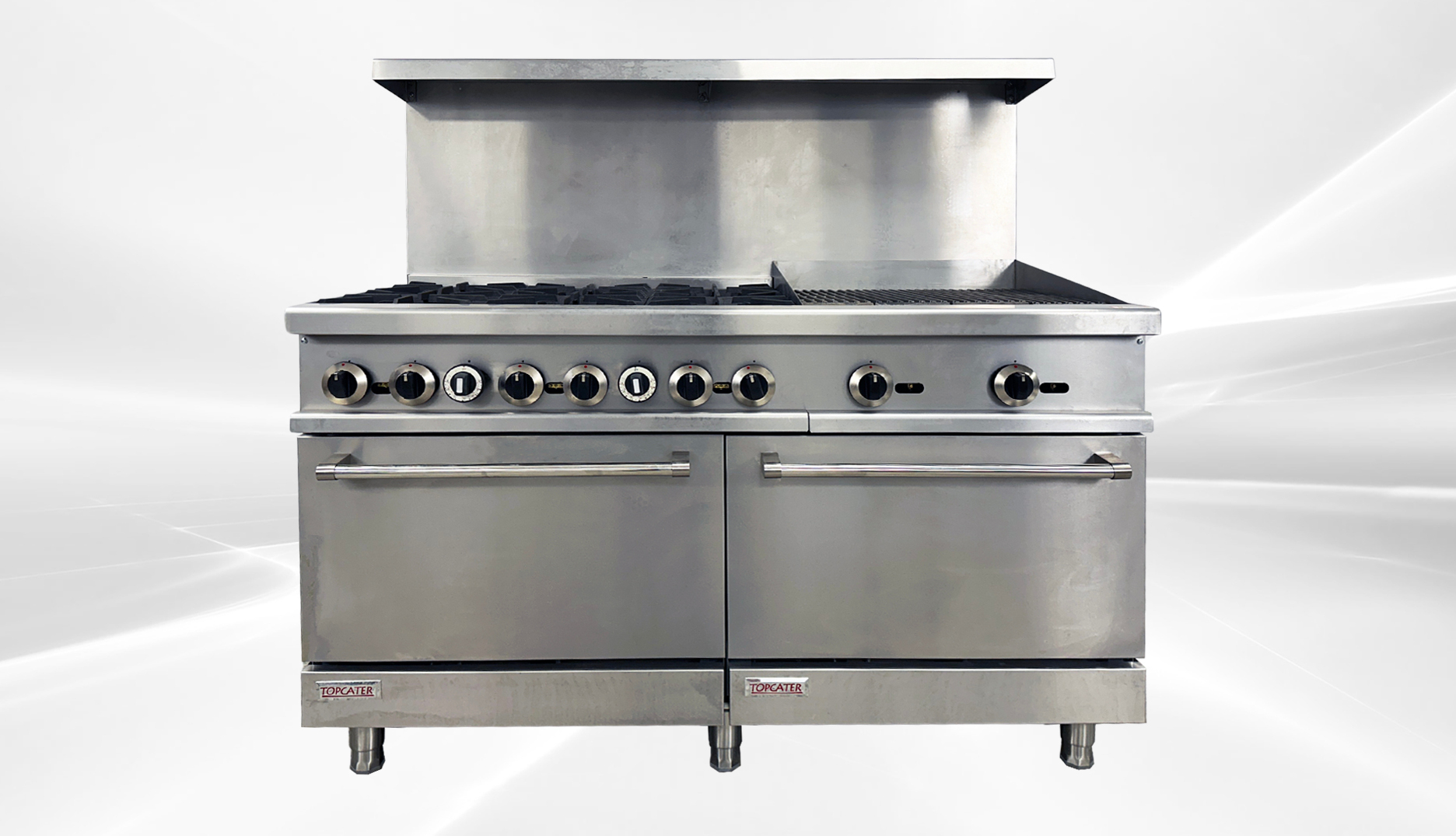 60 inches Hot plate Broiler Oven Range NSF CD-R6-24CB