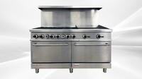 60 inches Hot plate Broiler Oven Range NSF CD-R6-24CB