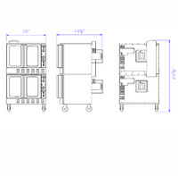 NSF Double Deck Electric Convection Oven 240V 1P COE2
