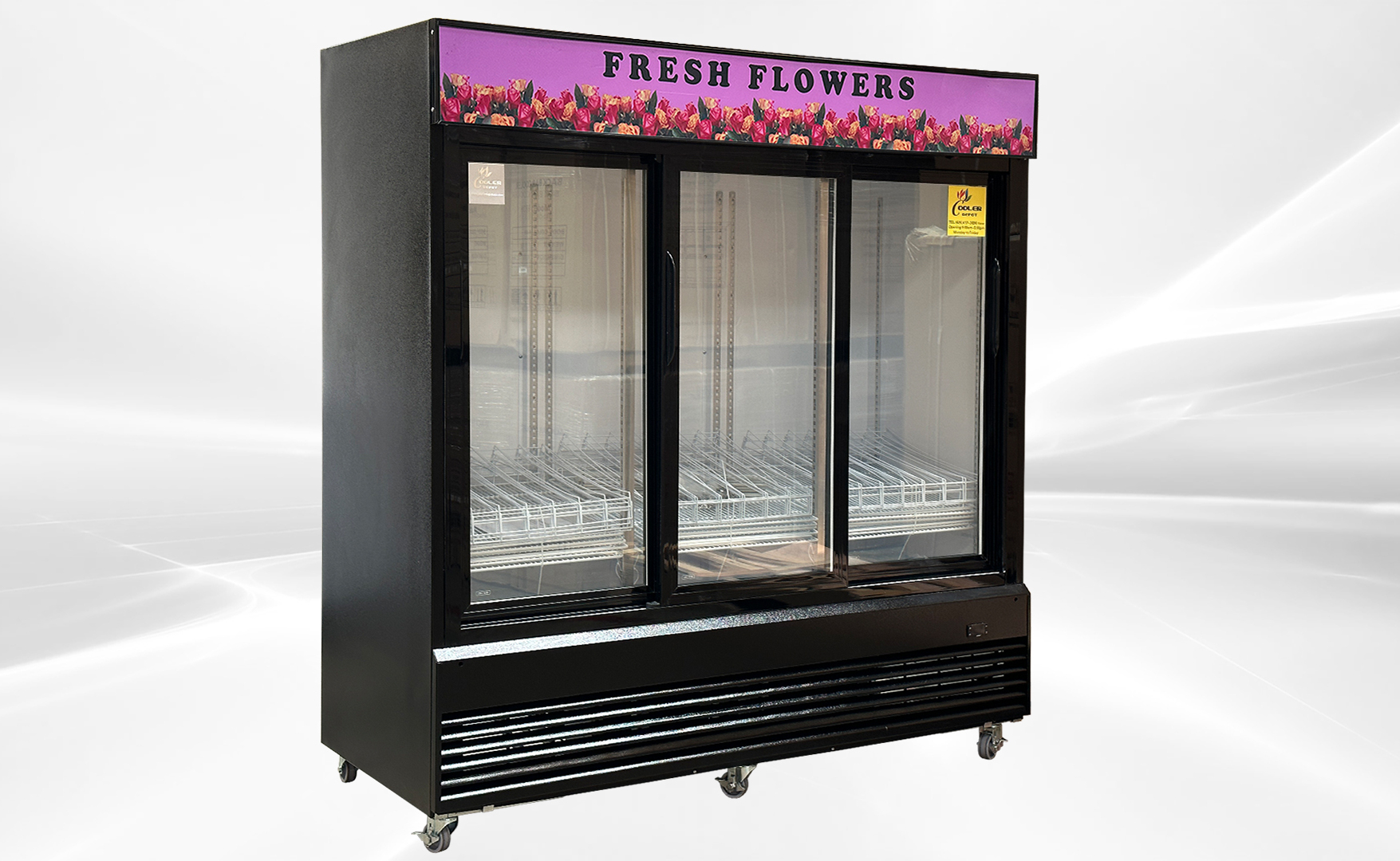 NSF 78 ins glass door Cooler Refrigerator Flowers CSM-68RS